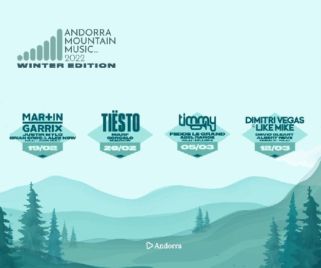 🚀¡Vuelve el Festival Andorra Mountain Music! Del 19/02 al 12/03.🎆 Los mejores DJ del mundo al aire libre🎙 🚀¡Vuelve el Festival Andorra Mountain Music! Del 19/02 al 12/03.🎆 Los mejores DJ del mundo al aire libre🎙