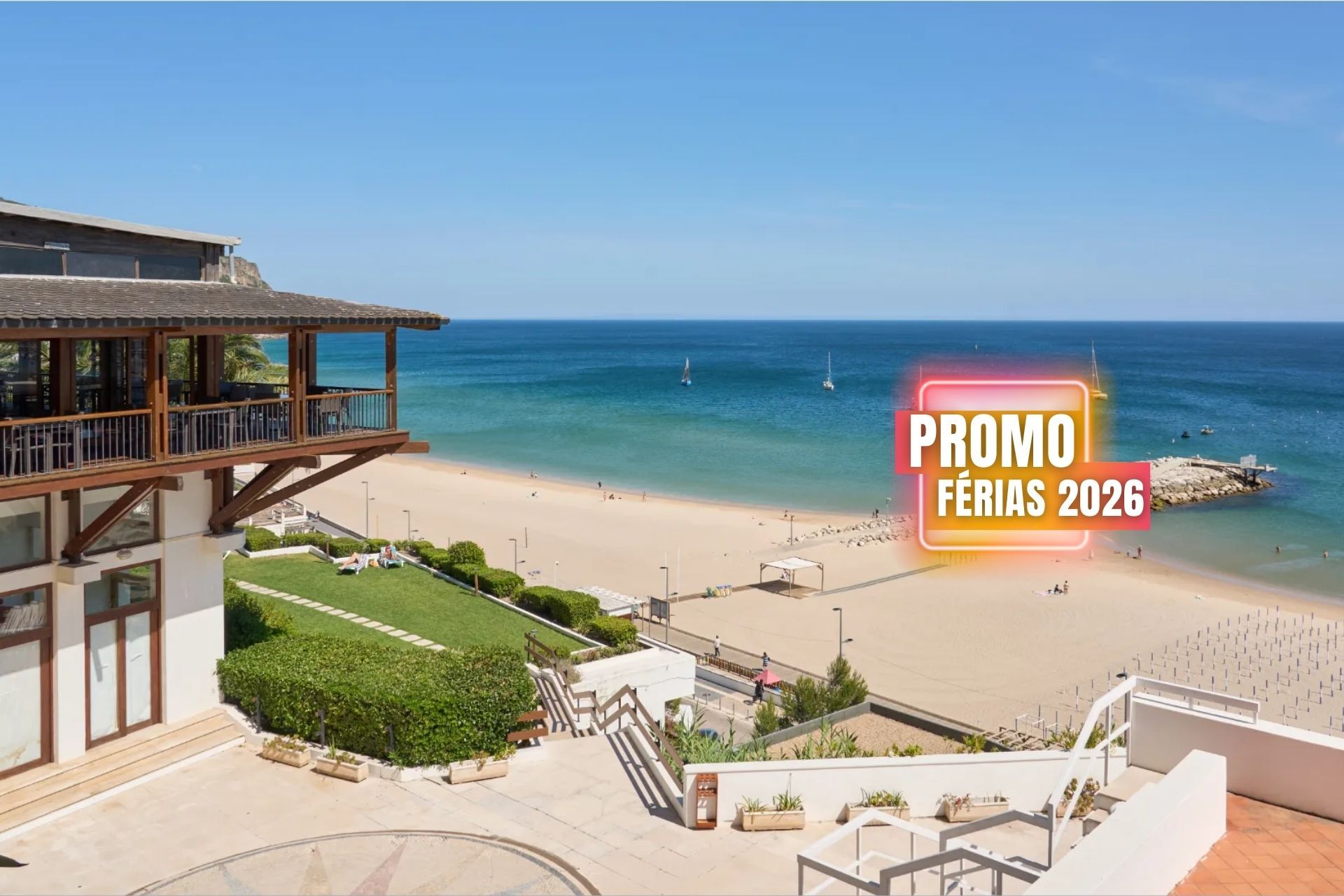 🌅 Fantástico Hotel 4* com piscinas e Vistas Espetaculares para a Praia | Sesimbra