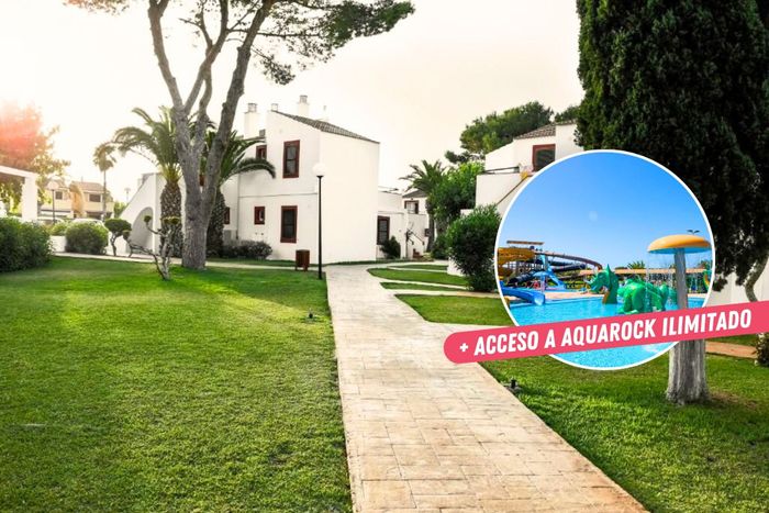 🚢🌞¡MENORCA  CON PARQUE ACUÁTICO!💦🌴Desde 4 noches: Ferry con tu coche + Apartahotel 3* con acceso al parque acuático Aquarock 📍Cala'n Bosch