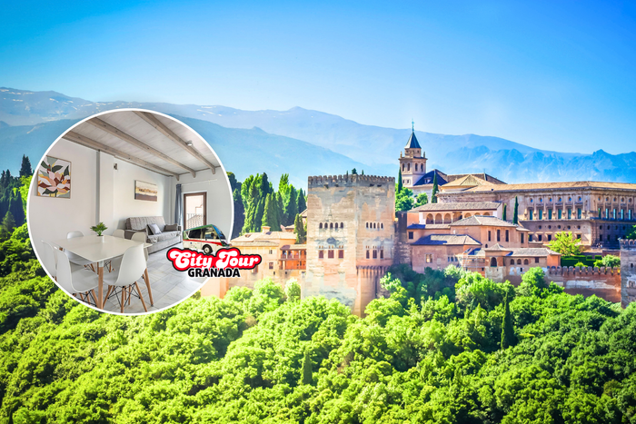 🚌 ¡RECORRE LOS ENCANTOS DE GRANADA A TU AIRE! 🕌💞 Apartamentos familiares  + Tren Turístico con paradas en los puntos más emblemáticos de la ciudad