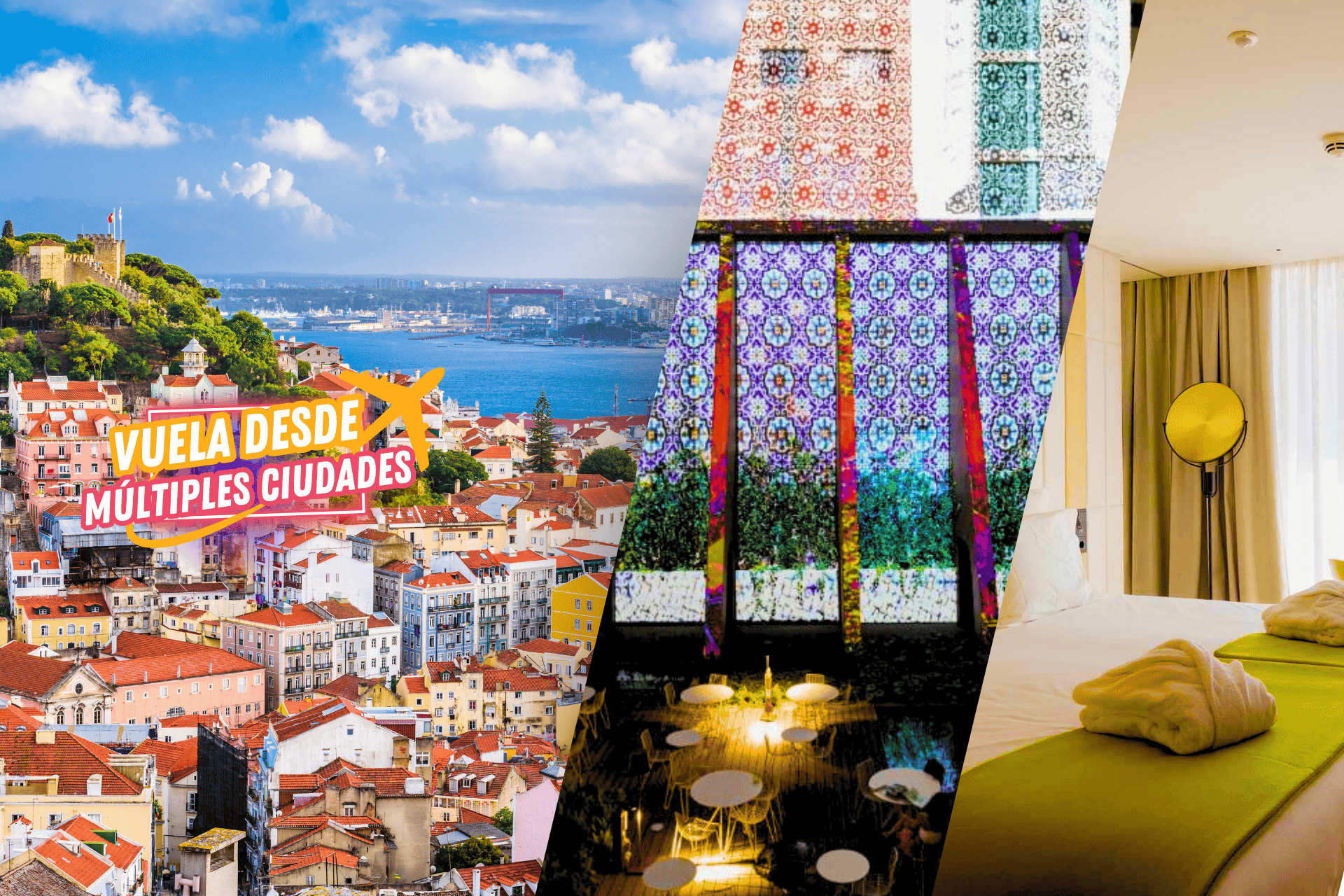 🏙️ Hotel 4* com pequeno-almoço incluído e com espetáculo de luzes + entradas para o Miradouro Amoreiras 360º | Lisboa 