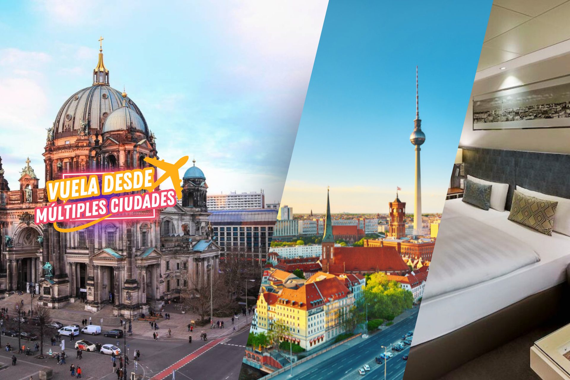 🏙️✈️BERLÍN, ¡UNA ESCAPADITA EUROPEA EN PAREJA!🏢💑 Vuelos + Hotel 4⭐con desayuno y cerca de los principales puntos de interés | Alemania
