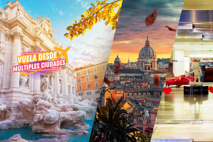 ✈️¡ESCAPADA CON VUELOS A ROMA!🏟️Viaja 2 o 3 noches a Roma con desayuno en Hotel 4⭐ en excelente ubicación y opción de actividades ¡Hasta diciembre!