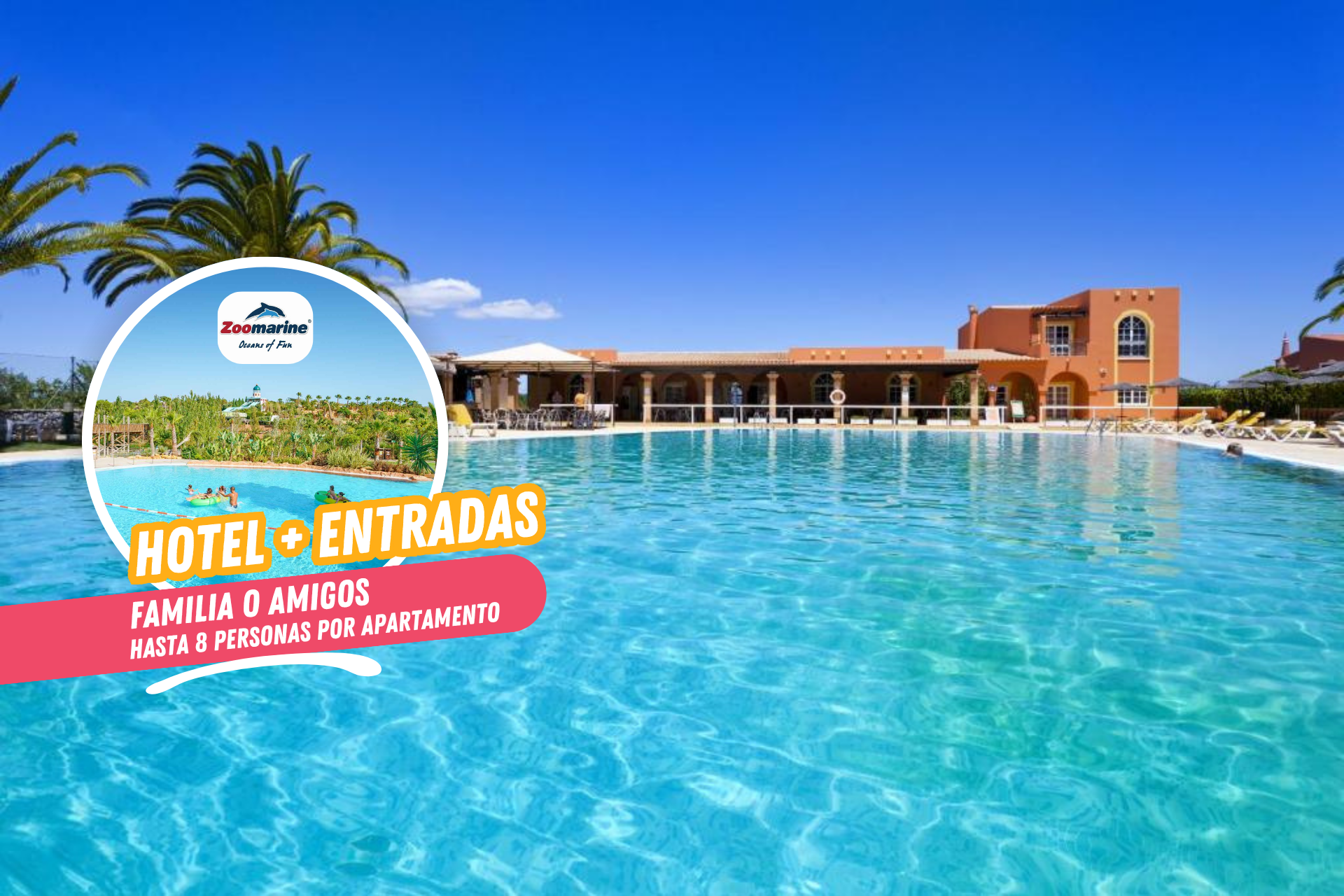 🏖️¡LAS PLAYAS DEL ALGARVE Y ZOOMARINE!🐬👨‍👩‍👧‍👦 Apartahotel 3* + Entradas al parque acuático y de animales Zoomarine | Portugal