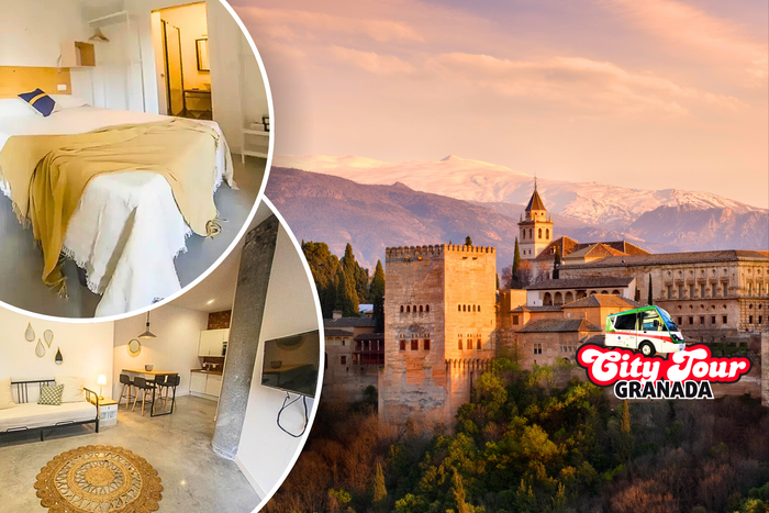 🚂🌸¡DÉJATE ENAMORAR POR GRANADA!⛪Desde 2 noches: Recorre con el Tren turístico la ciudad y alójate en estudios de hasta 4 personas 👯