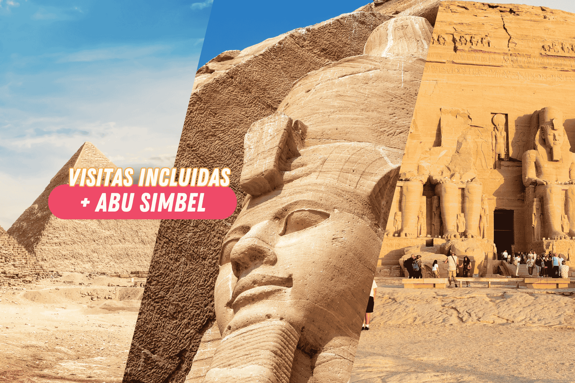 🐪¡EGIPTO CON ABU SIMBEL 8 DÍAS Y 7 NOCHES!🏜️✈️ Vuelos + Crucero por el Nilo y + Cairo con visitas incluidas y opción de más excursiones  