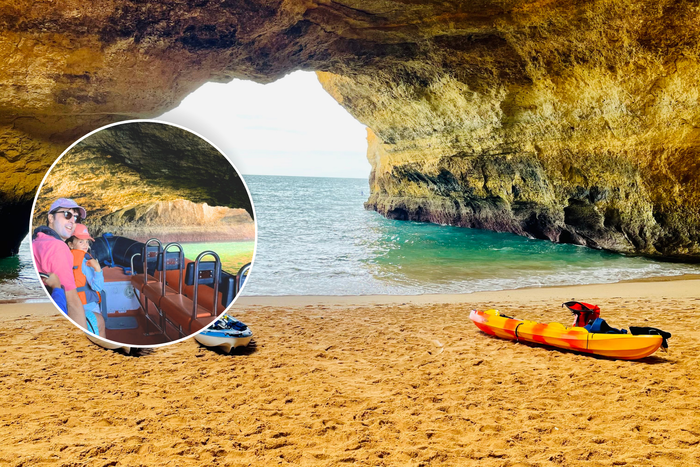 🪨📸CUEVAS DE BENAGIL  ¡La postal más espectacular del Algarve!👨‍👩‍👧‍👦🚤 Desde 2 noches: Apartamentos + Excursión en kayak o  barco | Portimao