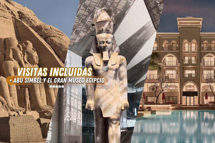 ⭐🔝EGIPTO DE LUJO ¡con Abu Simbel y el Nuevo Museo!🏜️✈️ Vuelos + Crucero por el Nilo + Cairo con visitas incluidas ¡Hoteles de categoría superior!
