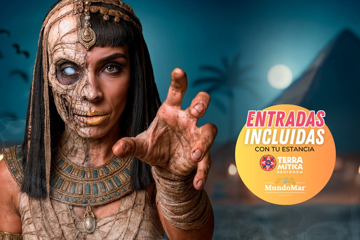 🎃 ¡HALLOWEEN EN TERRA MÍTICA 🎢 Y MUNDOMAR☠️! Hotel 4★ en Benidorm con acceso diario a ambos parques tu estancia📍Benidorm