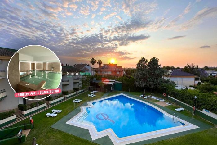 😍⚓¡SEVILLA DESDE EL GUADALQUIVIR!🪭 🛥️Apartamentos 3★ con piscina y  acceso al  SPA + Crucero por el Río ¡Familia o parejas!