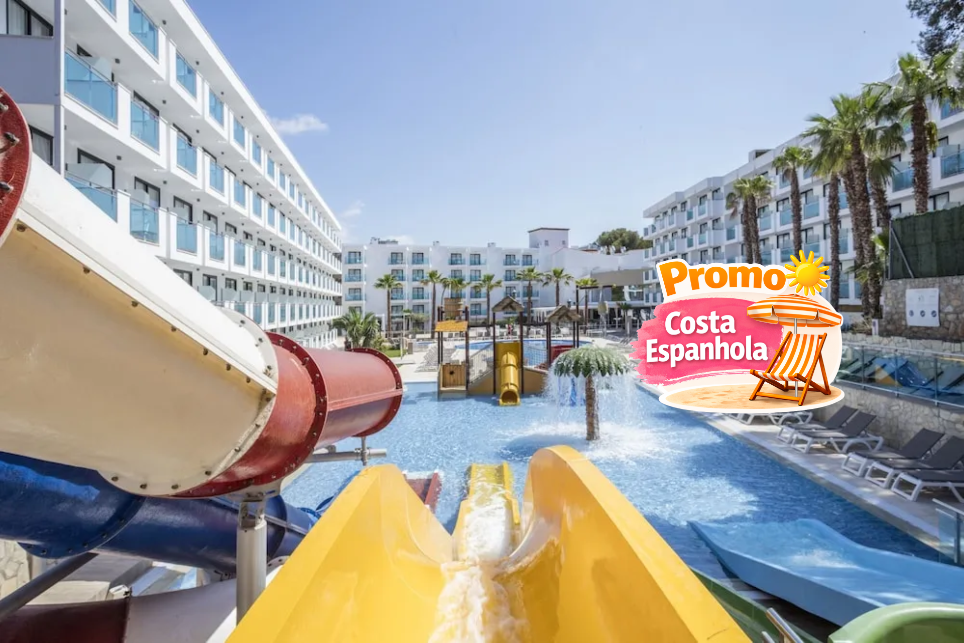 🏝️ Resort com Escorregas pertinho da praia na Costa Espanhola | Salou 🏝️ Resort com Escorregas pertinho da praia na Costa Espanhola | Salou
