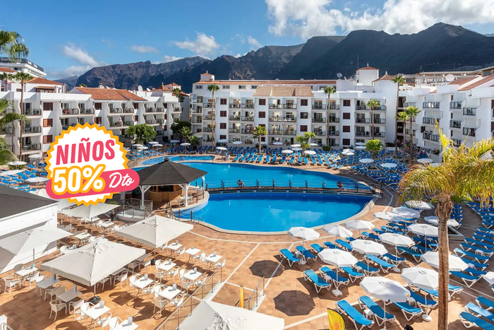 🍸👨‍👩‍👧‍👦¡TODO INCLUIDO EN EL PARAÍSO, EN TENERIFE!🌴🌋 Desde 3 noches: Apartamentos en apartahotel 3★ al  lado de la playa | Puerto de Santiago