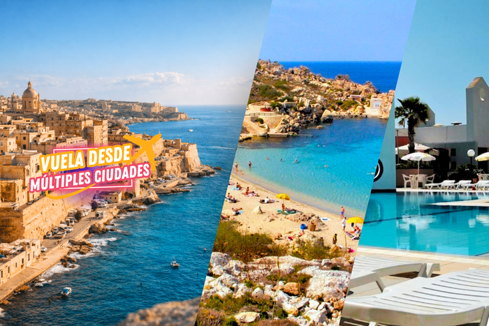 🏝️⭐MALTA, ¡La joya del Mediterráneo!🌊✈️Vuelos + Hotel 3★ con desayuno en una ubicación🔝 a 300 metros de la playa🏖️| Paceville
