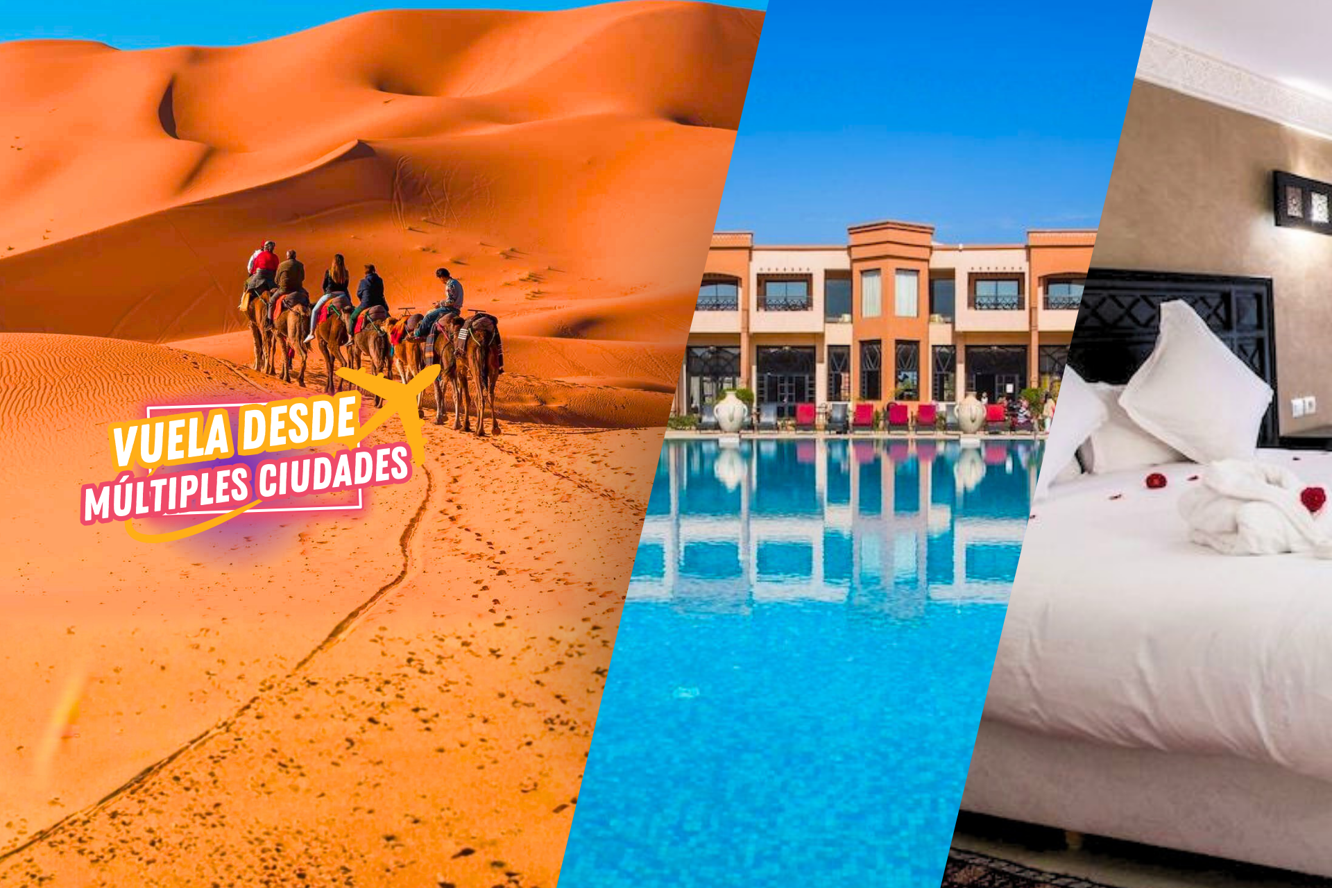 🐫✈️MARRAKECH ¡UNA JOYA DE MARRUECOS!🕌🏜️ Vuelos desde varias ciudades + Hotel 4⭐con desayuno situado en el sur  de la ciudad