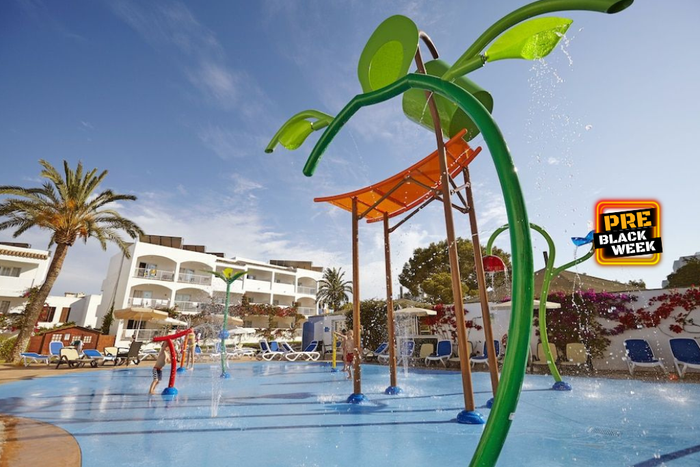 🖤¡PREBLACK FERRY!🏝️¡TODO INCLUIDO EN MALLORCA!👨‍👩‍👧‍👦🎉Desde 4 noches: Ferry con tu coche + Hotel 3* con piscina splash y animación | Cala d'Or
