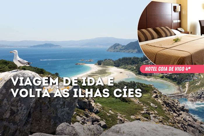 🩵 Conheça as Ilhas Cíes! Hotel em Vigo com viagem ida e volta incluída | Galiza