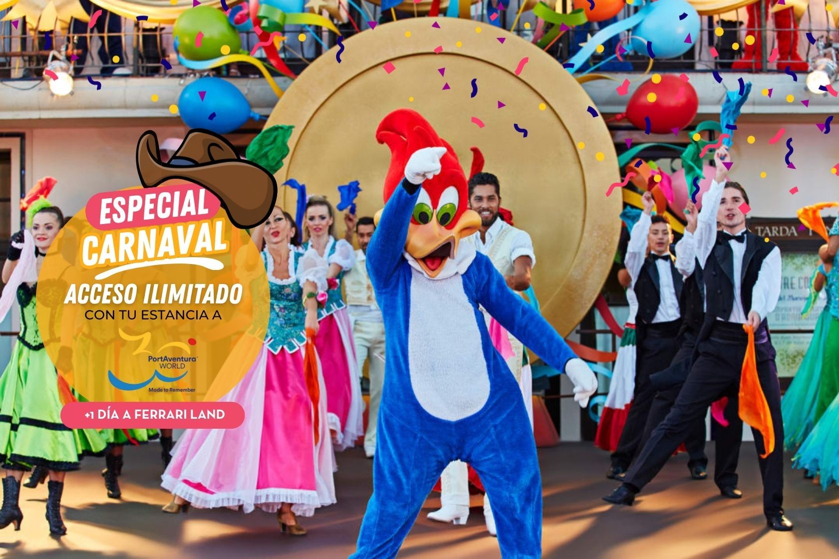 🦸🏼¡UN CARNAVAL MUY DIVERTIDO EN PORTAVENTURA!🥳🦸🏼 Hotel 4⭐ temático del parque con desayuno + Acceso ilimitado al parque y Ferrari Land 