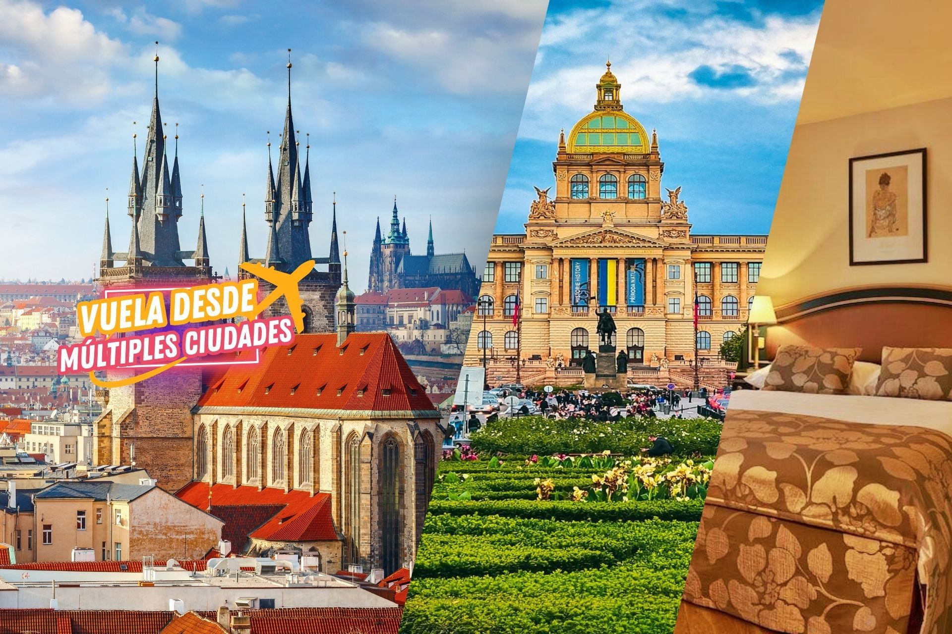 ✈️🏦PRAGA, ¡LA JOYA DE EUROPA CENTRAL!🎨🌉Vuelos + Hotel 4⭐con desayuno en el corazón de la ciudad y cerca de los principales monumentos | REP.Checa