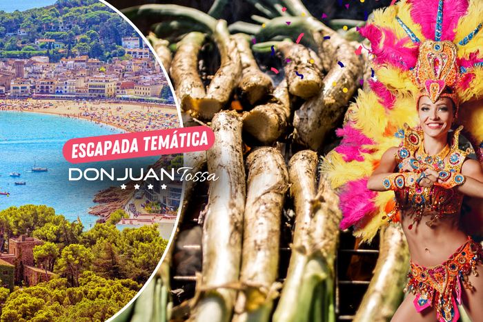 🎉¿CARNAVAL O CALÇOTADA TOSSA DE MAR?🦹‍♂️ 🥩Un fin de semana con media pensión + 1 almuerzo + Programación temática | Girona 