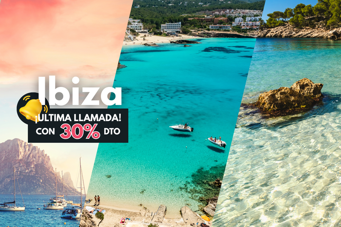 🍸¡TODO INCLUIDO EN IBIZA!🌊🚢 Desde 3 noches: Ferry con tu coche + Hotel 3* junto a Playa Es Canar y Cala Nova 