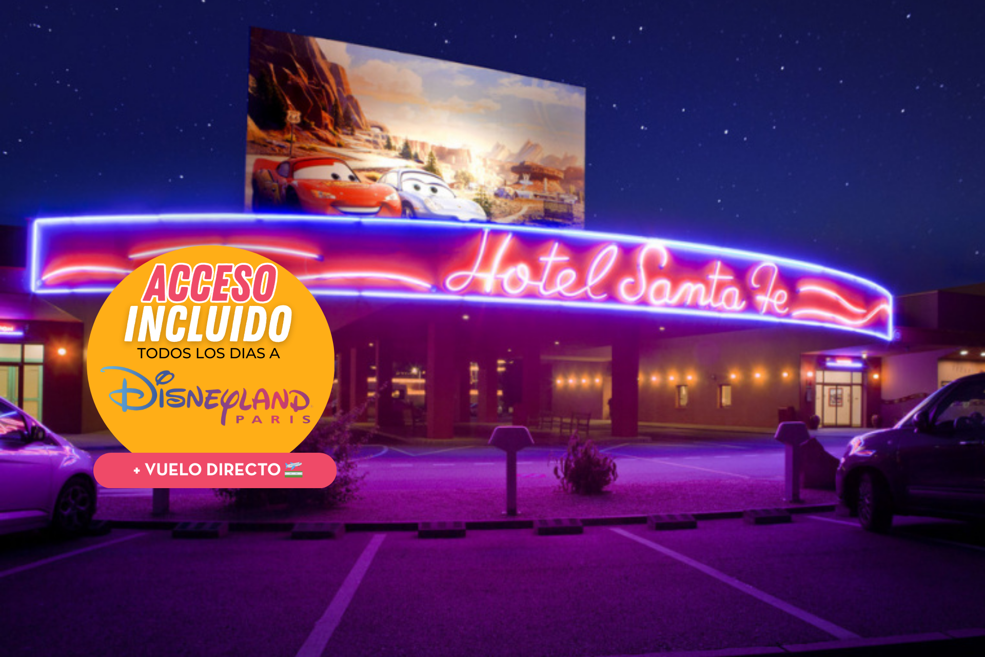 🪄 DISNEYLAND®: ¡Rumbo a la fantasía!✈️ Vuelo + Disney's Hotel Santa Fe® con entradas diarias y traslados | Estancias desde 2 o 3 noches | París 🎠