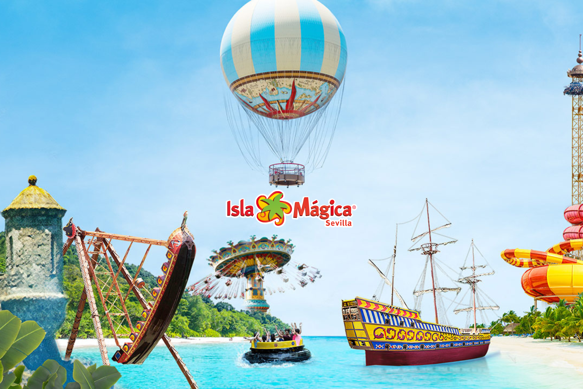 🦜💧 ¡VIVE UNA AVENTURA PIRATA EN ISLA MÁGICA Y AGUA MÁGICA! 🏴‍☠️  Hotel 4* + Entradas a Isla Mágica con Agua Mágica | SEVILLA