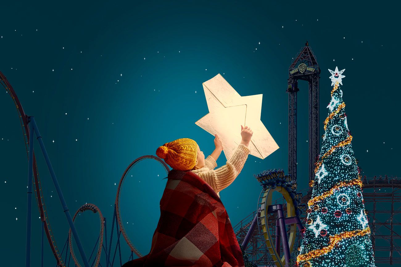 🎄El próximo diciembre, ¡vive la NAVIDAD en PARQUE WARNER MADRID! 🌟Hotel con Desayuno + Entradas | Disfruta en familia o con amigos 
